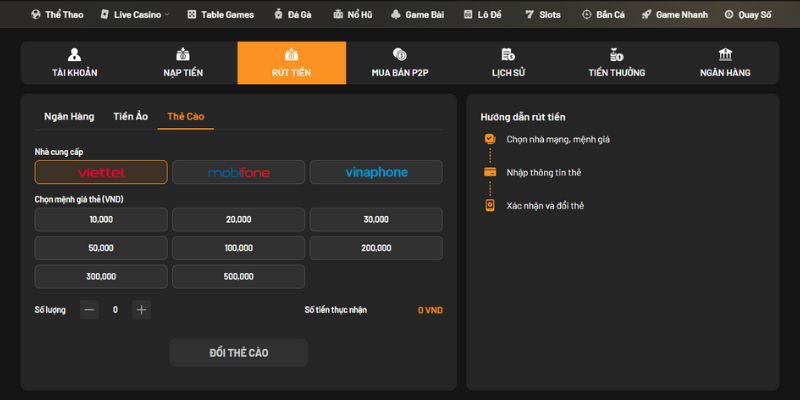 Dùng thẻ cào để giao dịch siêu đơn giản, an toàn hội viên nên biết